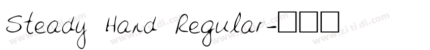Steady Hand Regular字体转换